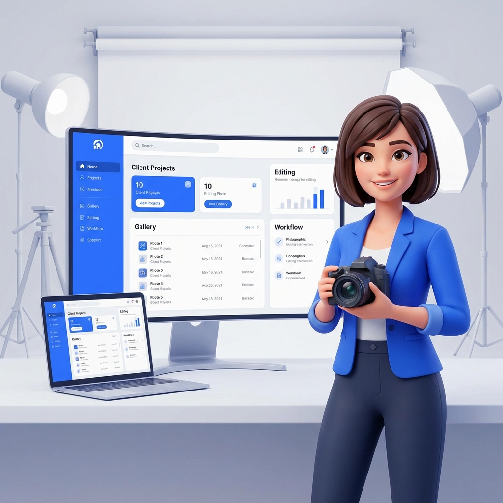 Photography Management System Illustration