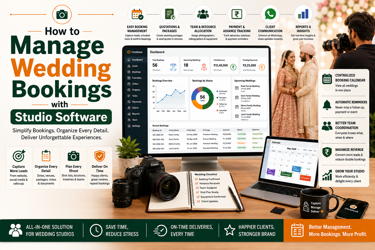 How to Manage Wedding Bookings with Studio Software